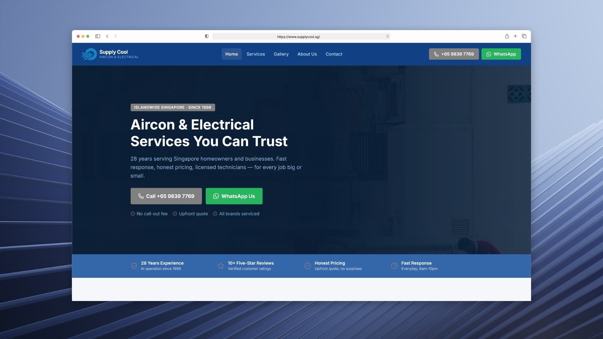 Supply Cool website preview